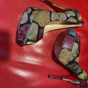 Christian Louboutin Rainbow Snakeskin Heels